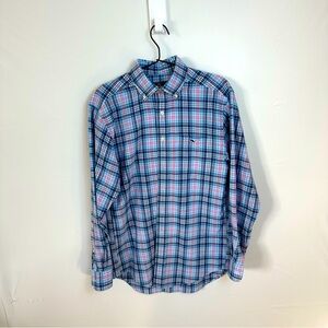 Men’s Size Small S - Vineyard Vines - Mens Blue Plaid Classic Fit Tucker Shirt